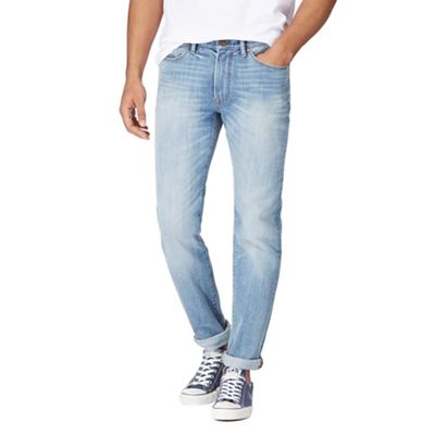 Big and tall blue light wash slim fit jeans